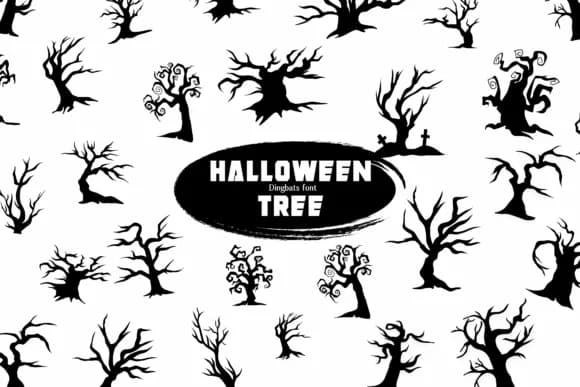 Halloween Tree by Suphitchaya — Dingbats Font