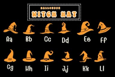 Halloween Witch Hat by PraewDesigns — Dingbats Font — thumbnail 2