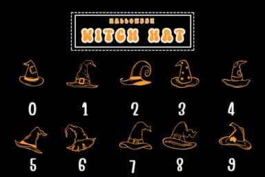 Halloween Witch Hat by PraewDesigns — Dingbats Font — thumbnail 4