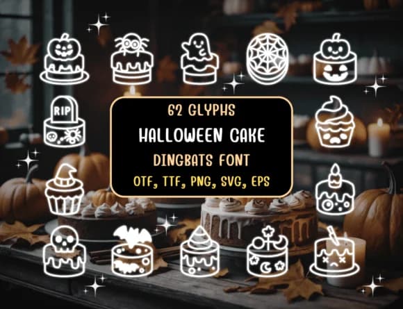 Halloweencake Regular by Distiny4919 — Dingbats Font
