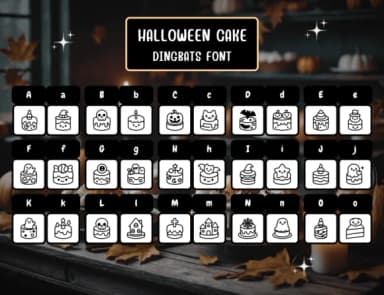 Halloweencake Regular by Distiny4919 — Dingbats Font — thumbnail 2