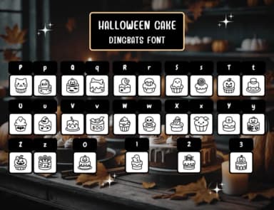 Halloweencake Regular by Distiny4919 — Dingbats Font — thumbnail 3
