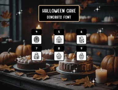 Halloweencake Regular by Distiny4919 — Dingbats Font — thumbnail 4