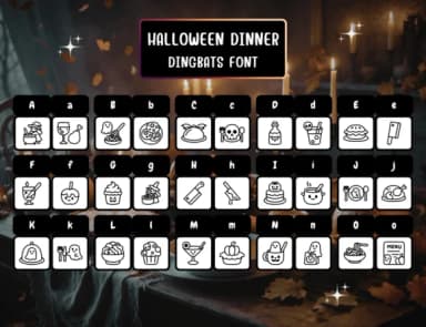 Halloweendinner Regular by Distiny4919 — Dingbats Font — thumbnail 2
