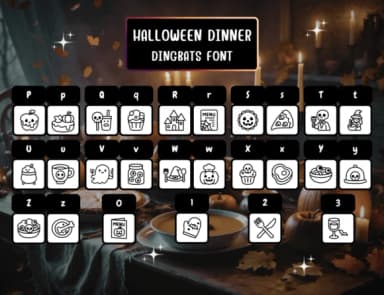 Halloweendinner Regular by Distiny4919 — Dingbats Font — thumbnail 3