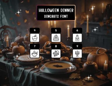 Halloweendinner Regular by Distiny4919 — Dingbats Font — thumbnail 4