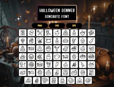 Halloweendinner Regular by Distiny4919 — Dingbats Font — thumbnail 5
