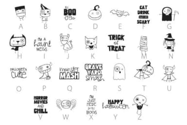 Halloweenies by Illustration Ink — Dingbats Font — thumbnail 3