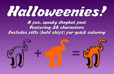 Halloweenies by Ben Dunkle — Dingbats Font — thumbnail 1