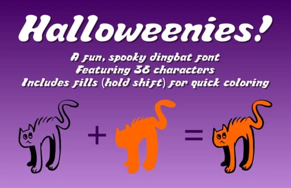 Halloweenies by Ben Dunkle — Dingbats Font