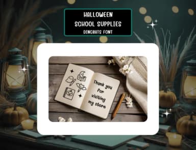 Halloweenschoolsupplies Regular by Distiny4919 — Dingbats Font — thumbnail 8