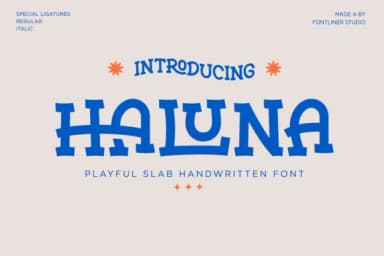 Haluna by Font Liner — Slab Serif Font — thumbnail 1