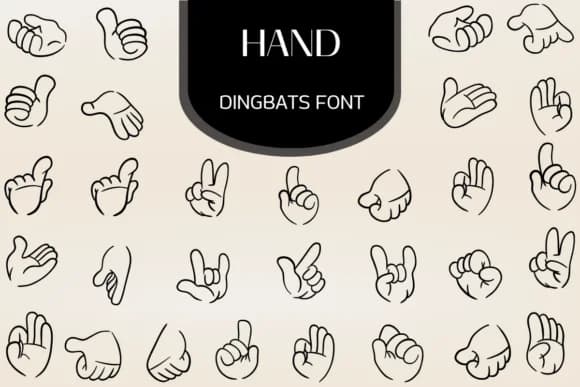 Hand by Heartcraft Atelier — Dingbats Font
