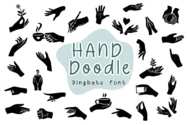 Hand Doodle by Pui Art — Dingbats Font — thumbnail 1