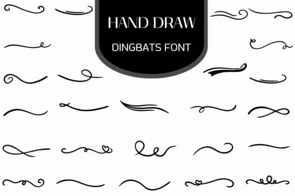 Hand Draw by Heartcraft Atelier — Dingbats Font