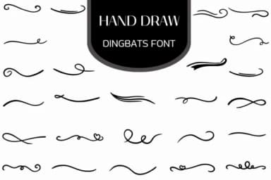 Hand Draw by Heartcraft Atelier — Dingbats Font — thumbnail 1