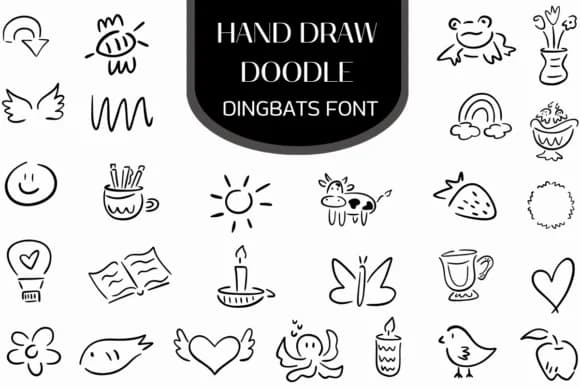 Hand Draw Doodle by Heartcraft Atelier — Dingbats Font