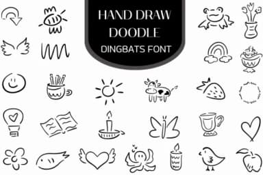 Hand Draw Doodle by Heartcraft Atelier — Dingbats Font — thumbnail 1