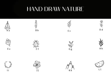 Hand Draw Nature by Heartcraft Atelier — Dingbats Font — thumbnail 2