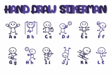 Hand Draw Stikerman by Chonada — Dingbats Font — thumbnail 2