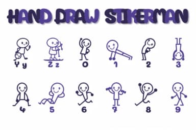 Hand Draw Stikerman by Chonada — Dingbats Font — thumbnail 4