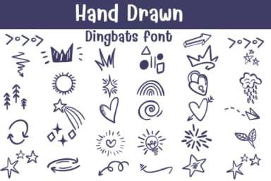 Hand Drawn by Sontaya — Dingbats Font — thumbnail 1
