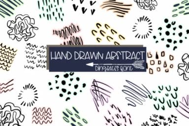 Hand Drawn Abstract by Sirinart — Dingbats Font — thumbnail 1