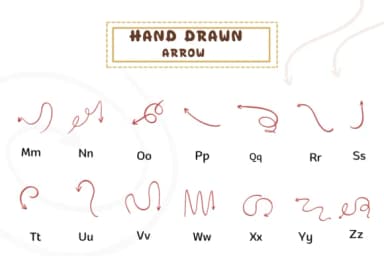 Hand Drawn Arrow by PraewDesigns — Dingbats Font — thumbnail 3