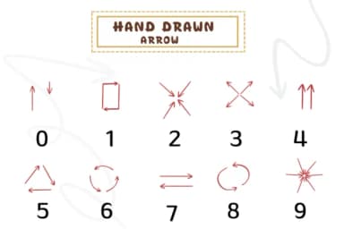 Hand Drawn Arrow by PraewDesigns — Dingbats Font — thumbnail 4