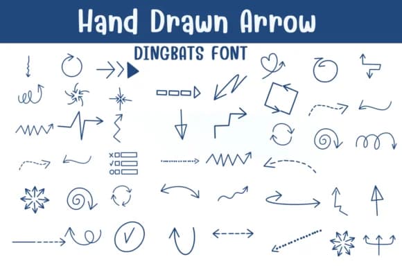 Hand Drawn Arrow by Sontaya — Dingbats Font