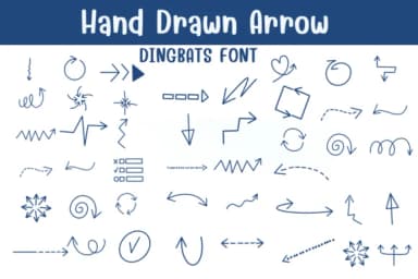 Hand Drawn Arrow by Sontaya — Dingbats Font — thumbnail 1