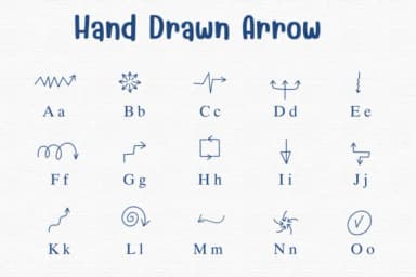 Hand Drawn Arrow by Sontaya — Dingbats Font — thumbnail 2