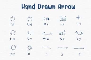 Hand Drawn Arrow by Sontaya — Dingbats Font — thumbnail 3