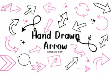 Hand Drawn Arrow by CHANOK — Dingbats Font — thumbnail 1