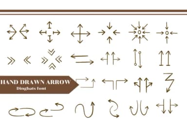 Hand Drawn Arrow by Apiwat Type — Dingbats Font — thumbnail 1