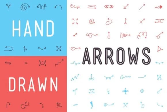 Hand Drawn Arrows by HipFonts — Dingbats Font