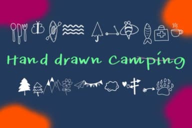 Hand Drawn Camping by ShinCraftShop — Dingbats Font — thumbnail 1