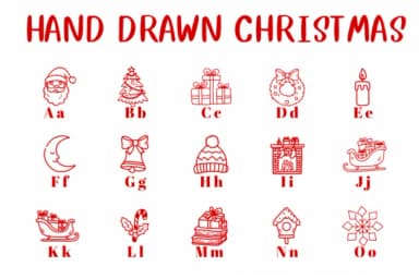 Hand Drawn Christmas by CHANOK — Dingbats Font — thumbnail 2