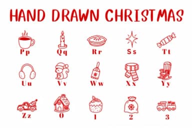 Hand Drawn Christmas by CHANOK — Dingbats Font — thumbnail 3