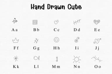 Hand Drawn Cute by Sontaya — Dingbats Font — thumbnail 2