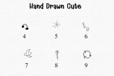 Hand Drawn Cute by Sontaya — Dingbats Font — thumbnail 4