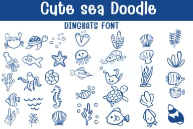 Hand Drawn Cute by Sontaya — Dingbats Font — thumbnail 8