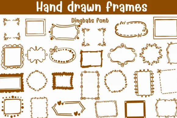 Hand Drawn Frames by Sontaya — Dingbats Font
