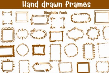 Hand Drawn Frames by Sontaya — Dingbats Font — thumbnail 1
