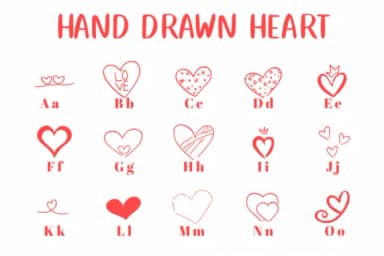 Hand-drawn Heart by CHANOK — Dingbats Font — thumbnail 2