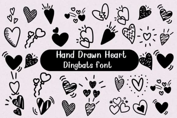 Hand Drawn Heart by Nongyao — Dingbats Font