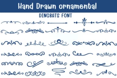 Hand Drawn Ornamental by Sontaya — Dingbats Font — thumbnail 1