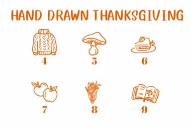Hand Drawn Thanksgiving by CHANOK — Dingbats Font — thumbnail 4