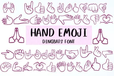 Hand Emoji by Nongyao — Dingbats Font — thumbnail 1