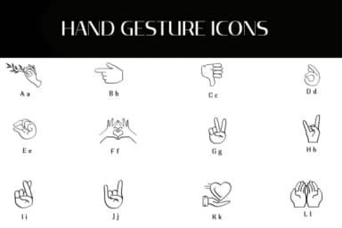 Hand Gesture Icons by Heartcraft Atelier — Dingbats Font — thumbnail 2